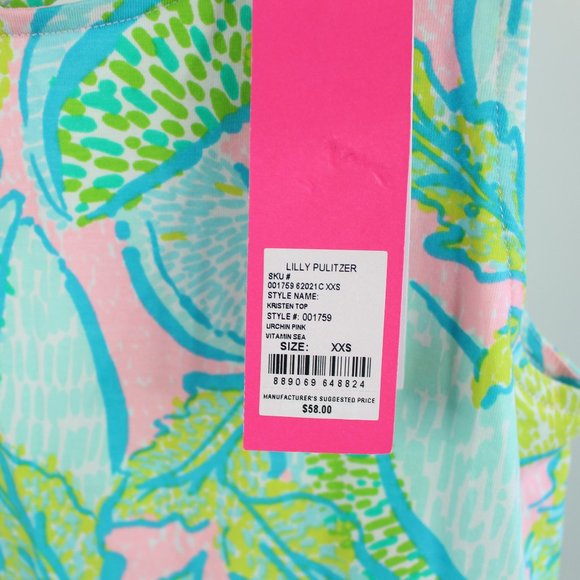 Lilly Pulitzer Kristin Vitamin Sea Urchin Top NWT - Picture 5 of 7